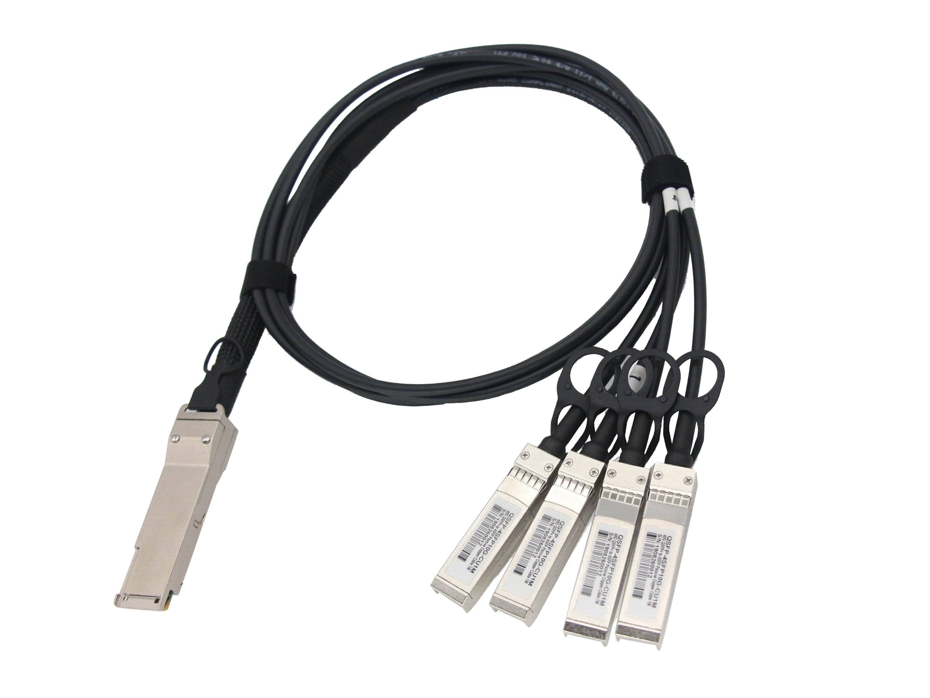 QSFP-4X10G-CU1M 惠普HP兼容 QSFP+ TO 4SFP+DAC无源铜缆高速线缆